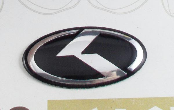 Aluminium auto car steering wheel k logo for k5 k7 forte emblem badge sticker