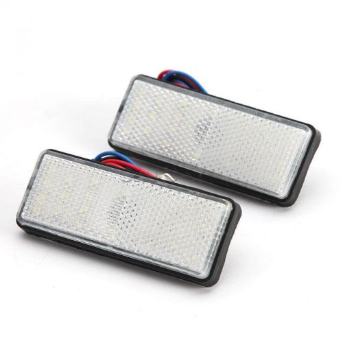 A pair retangle led reflector turn signals clear lens cars trucks trailers 5mm