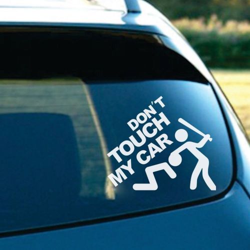 Auto suv tailgate rear trunk funny reflective don&#039;t touch my car decal sticker