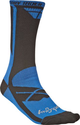 Fly racing blue/black mens factory rider dirt bike socks mx atv 2015