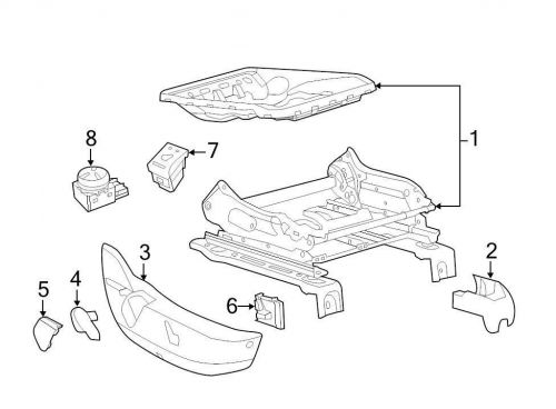 Chrysler oem  seat track cover 1uz62hllaa image 3