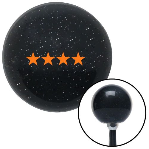 Orange officer 10 - general black metal flake shift knob with m16x1.5