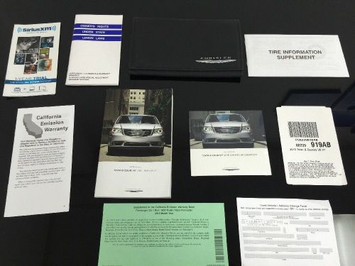 2015 chrysler town country user guide manual dvd w/case