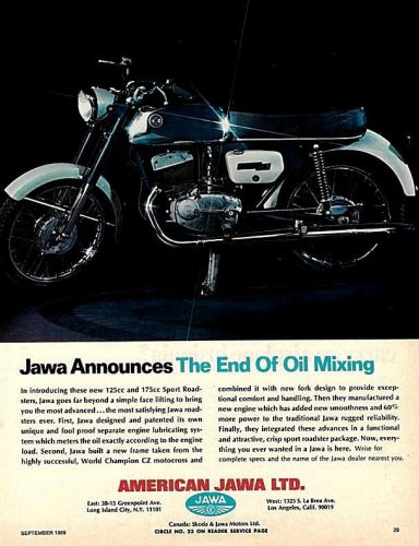 1969 jawa/cz 125/175 sport roadsters vintage ad - 1970 250 350 californian