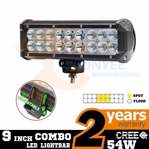 9 inch 54w cree led combo work off road 4wd truck lights bar vs 120w 36w