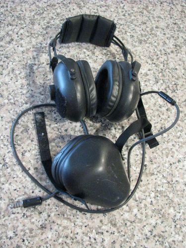 Rare vintage roanwell military 97151-62b21711 aircraft headset w/mask microphone