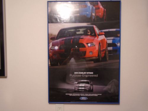 2014 ford mustang cobra shelby svt gt500 24&#034; x 36&#034; dealer only poster!