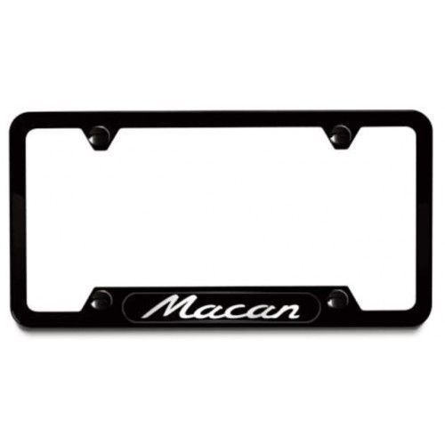 New genuine porsche macan license plate frame black + warranty