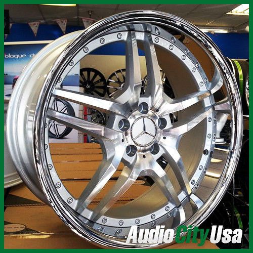 19x8.5-9.5 euromag  em2 smc (silver machine ch lip) 5-112 fit c300 c250 c350