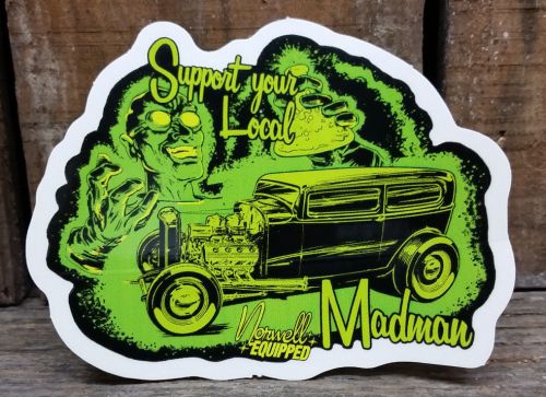 Norwell eq decal hot rod retro vtg gasser racing roadster rat fink sticker