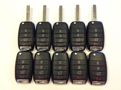 Lot 10 kia sorento 13-15 oem high security flip key less entry remote 315mhz fob