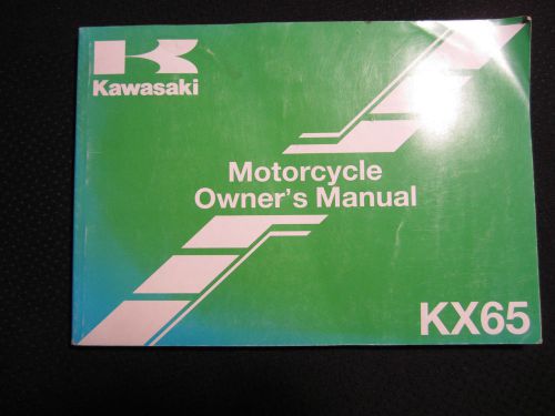 2008 kawasaki kx65 motorcycle kx65a owners manual factory oem owner&#039;s kx 65 a