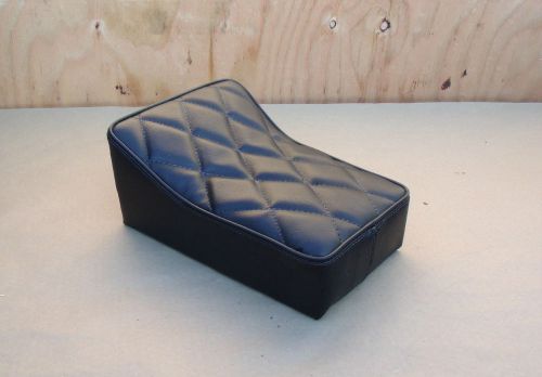 10&#034; x 7&#034; black/black old school style minibike seat custom universal fit bike