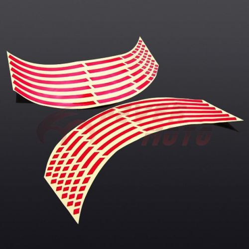 New car bike rim decal wheel reflective stripe trim red fit kasawaki16&#039;&#039;-18&#039;&#039; fm