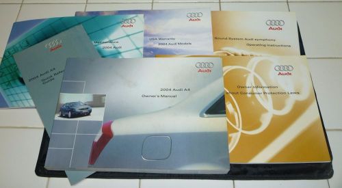 2004 audi a4 sedan owners manual set 04 guide w/case