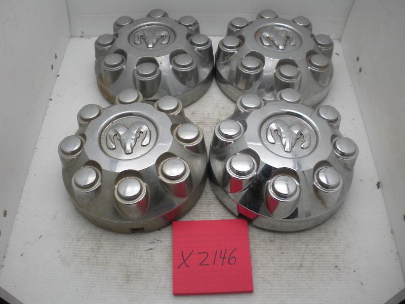 Lot 4 02-07 08 09 10 dodge ram 2500 3500 17" chrome  wheel center caps hubcaps