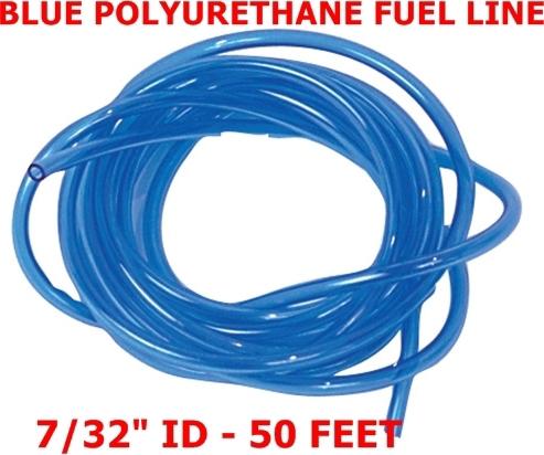 Polyurethane fuel line 7/32" x 50' carb motorcycle snowmobile dirtbike ( blue  )