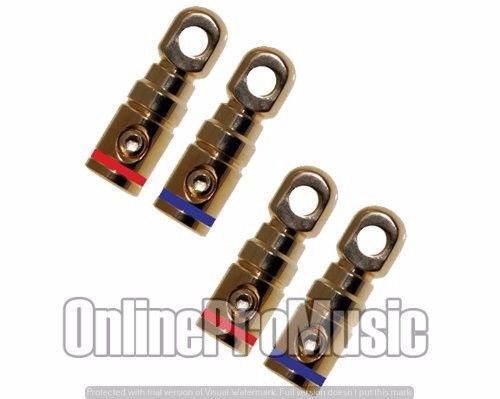 Absolute grt102-4 2 pair 2 gauge gold power ring terminal