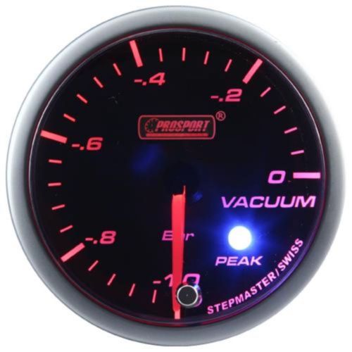 Prosport 60mm premier amber red &amp; super white led vacuum gauge bar