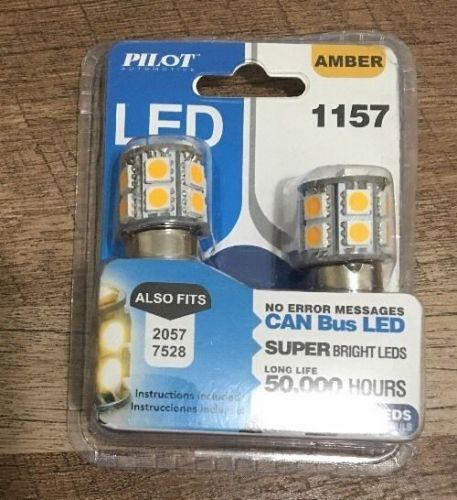 Pilot can bus led amber 1157  &#034;2 pack&#034;light bulb lamp &#034;niop&#034;