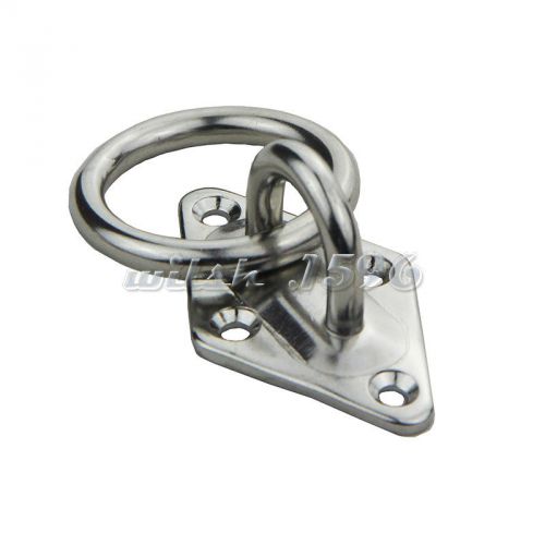 316 stainless steel diamond eye plate 6mm / 1/4 eye hook + ring for marine boat