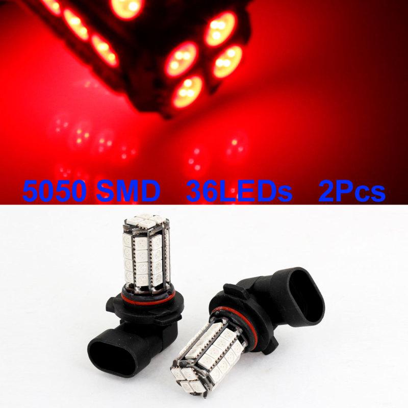 2 x vehicle 9006 36 5050 smd led red fog light foglight lamp bulb dc 12v