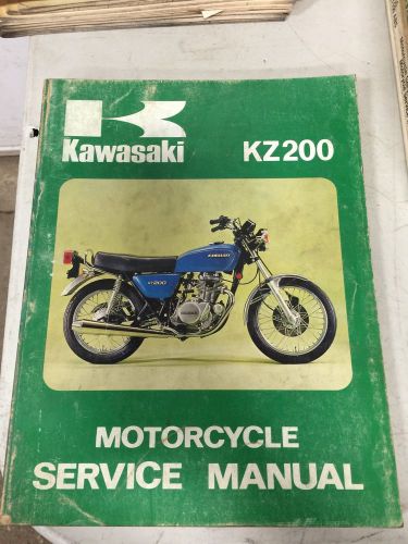 Kawasaki kz200 kz 200 motorcycle service manual 99931-541-01 copyright 1976