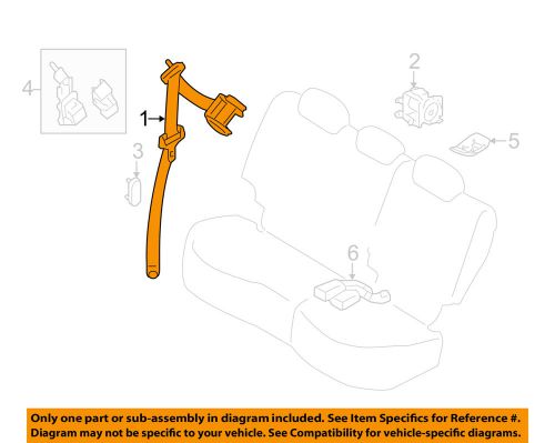 Nissan oem 2015 murano rear seat belts-belt &amp; retractor right 888445aa8b