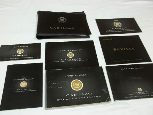 1999 cadillac seville owner&#039;s manual 8/pc.set &amp; cadillac premium factory case,,