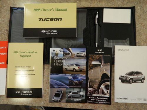 2008 hyundai tucson owners manual with supplements and holder