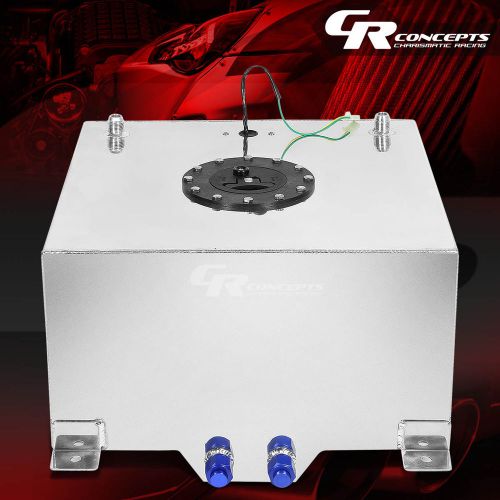 15.5 gallon lightweight polished aluminum gas fuel cell tank+level sender+foam