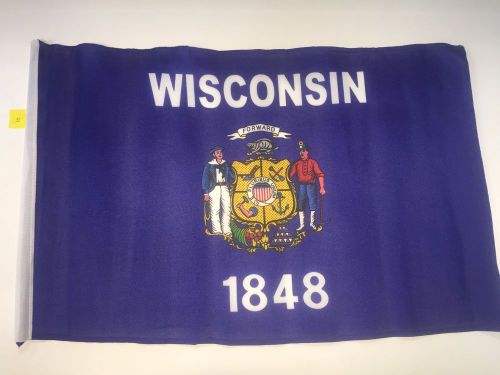 51.w utv side x side  atv  safety flag 12&#034;x18&#034; wisconsin usa fits 1/4, 5/16 pole