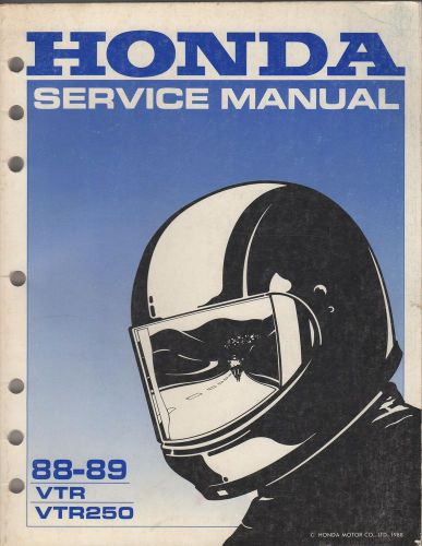 1988-1989 honda motorcycle vtr, vtr250  service manual lightly used