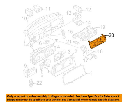 Mitsubishi oem 1997 montero sport cluster switches-heater control bezel mr240794