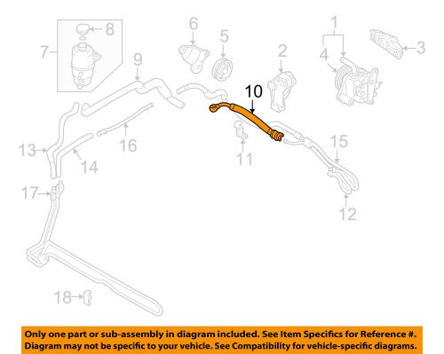 Mitsubishi oem 00-05 eclipse-power steering pressure hose mr272247