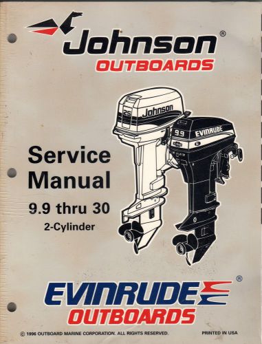 1997 johnson/evinrude outboard 9.9 thru 30 2-cyl service manual p/n 507263 (497)