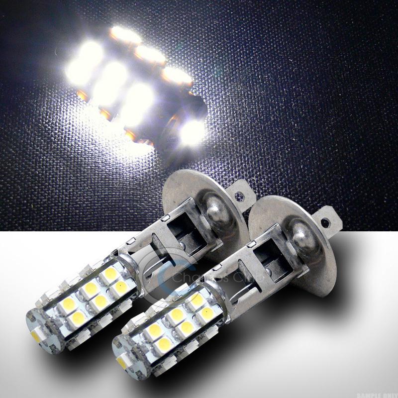 2pc white h1 25x 3528 smd/smt led car bumper fog/driving light lamp bulbs new 11