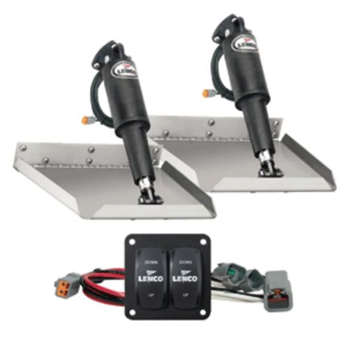 Lenco 12 x 12 edge mount trim tab kit w/double rocker switch kit