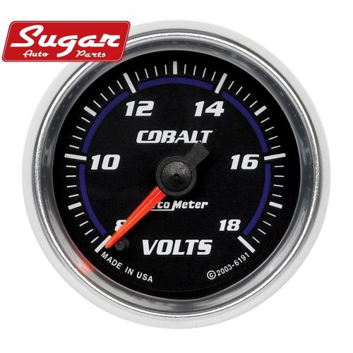 Auto meter 6191 cobalt; electric voltmeter gauge