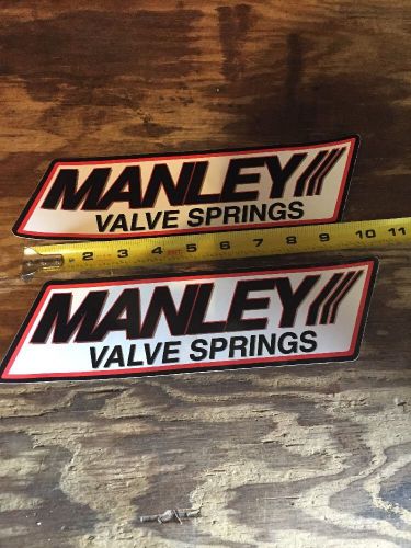 Pair of new manley springs racing stickers / decals nhra nascar