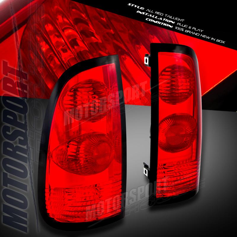 00-06 toyota tundra all red rear tail lights lamps driver+passenger sr5 limited