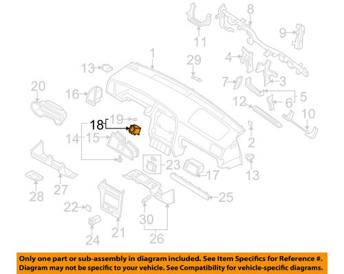 Infiniti nissan oem 01-02 qx4 instrument panel dash-clock 258103w710