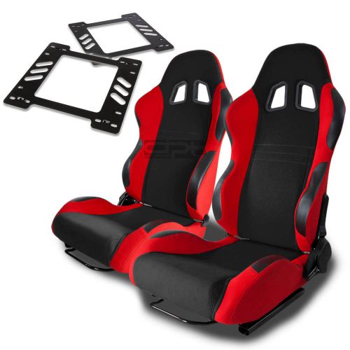 Type-7 racing seat black red woven+silder+for 78-88 monte carlo a/g bracket x2