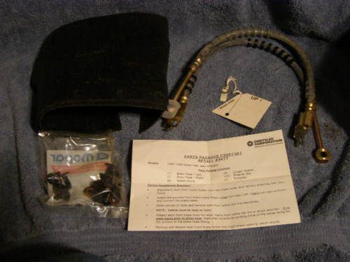 Nos mopar 87 88 89 90 jeep wrangler front brake hose pkg 3591347