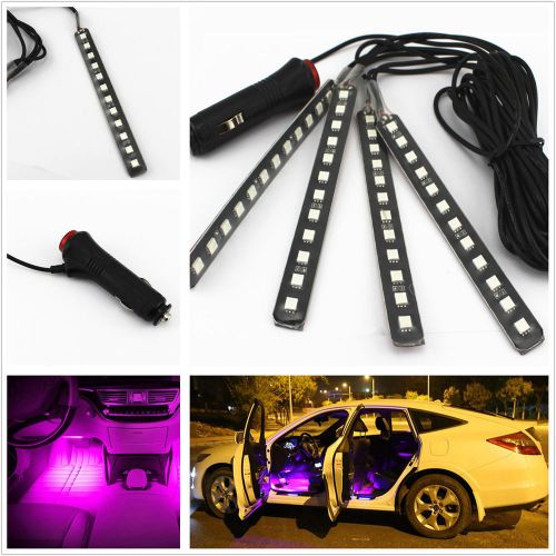 12v12 led chip purple 180 adjustable car atmosphere lights neon decoration lamps