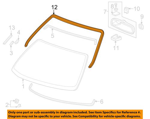 Honda oem 96-00 civic windshield-reveal molding 73150s03013