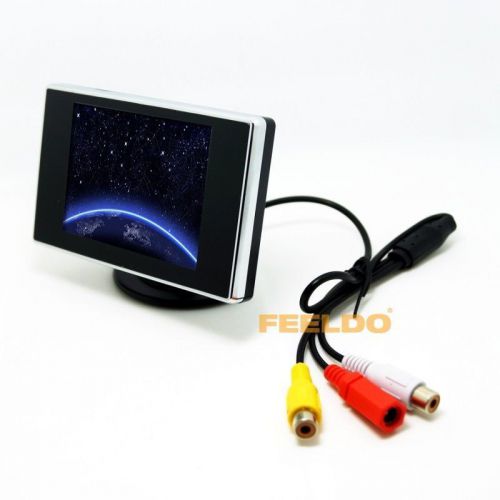 3.5&#034; car tft lcd monitor for security car rear backup camera 2ch #1308