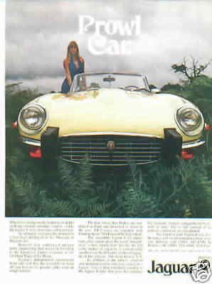 1974 jaguar  e type ***original ad*** prowl car