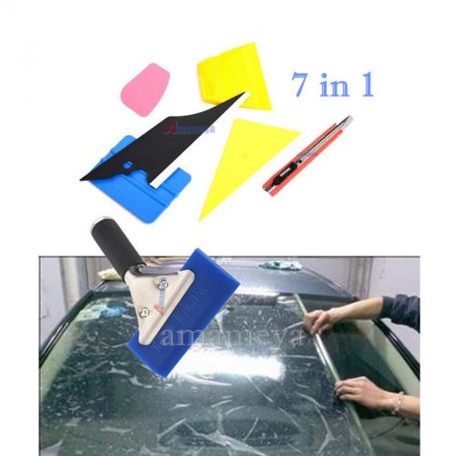 7 in 1 car window auto film bubble tools squeegee scraper clean paint kit tint