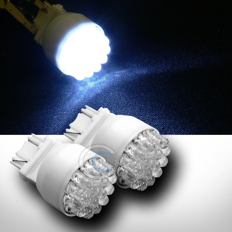 2pc 3157 super bright white 19 led front turn signal light bulb dc 12v pair aa11